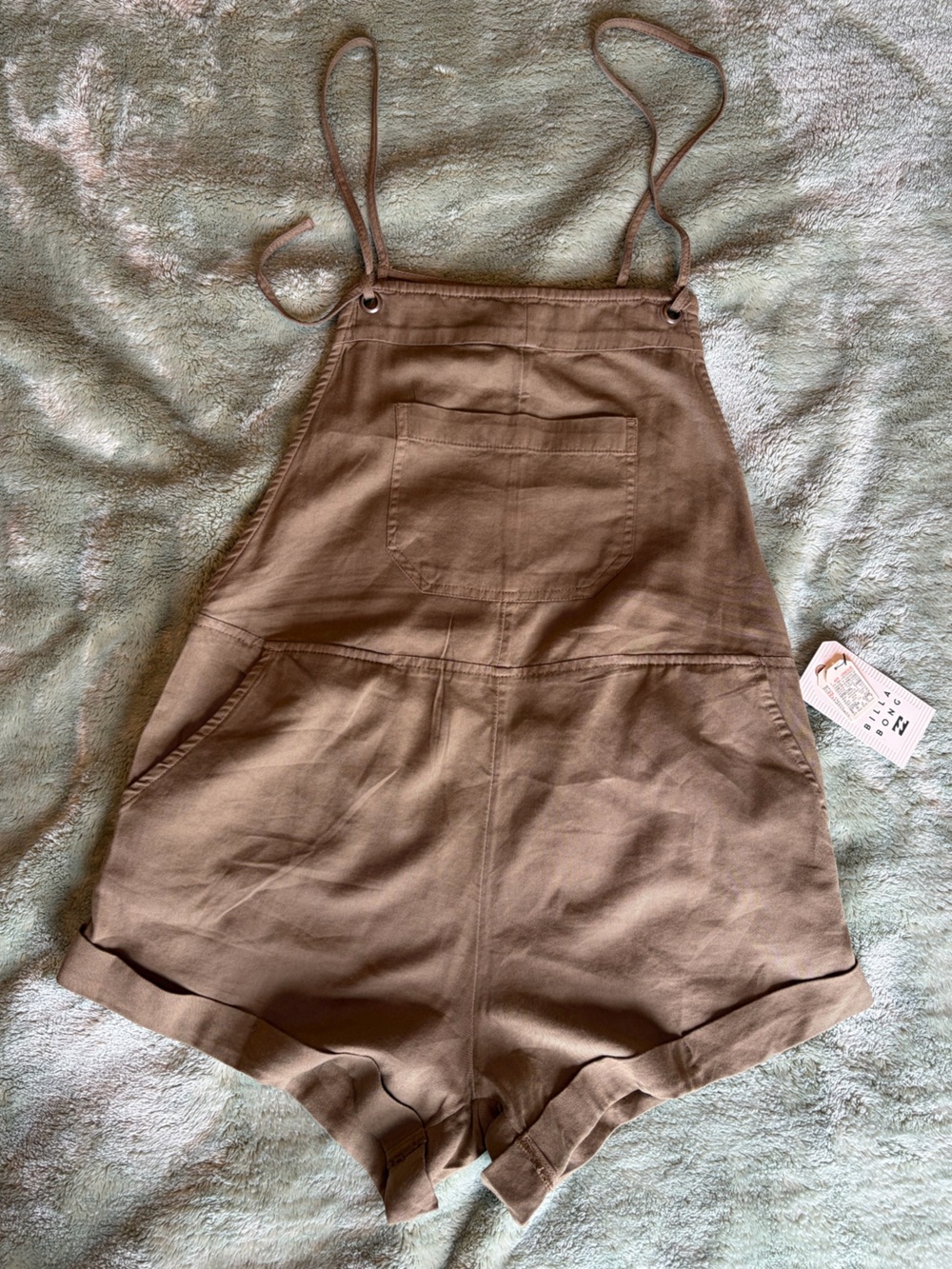 Billabong Brown Strappy short Overalls